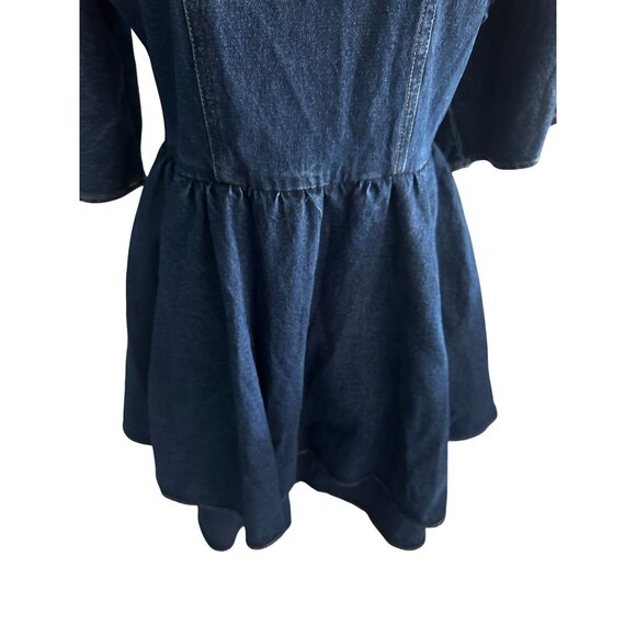 STATEMENTS BY ESTHER Denim Modest A Line Dress Size Medium - Picture 7 of 10